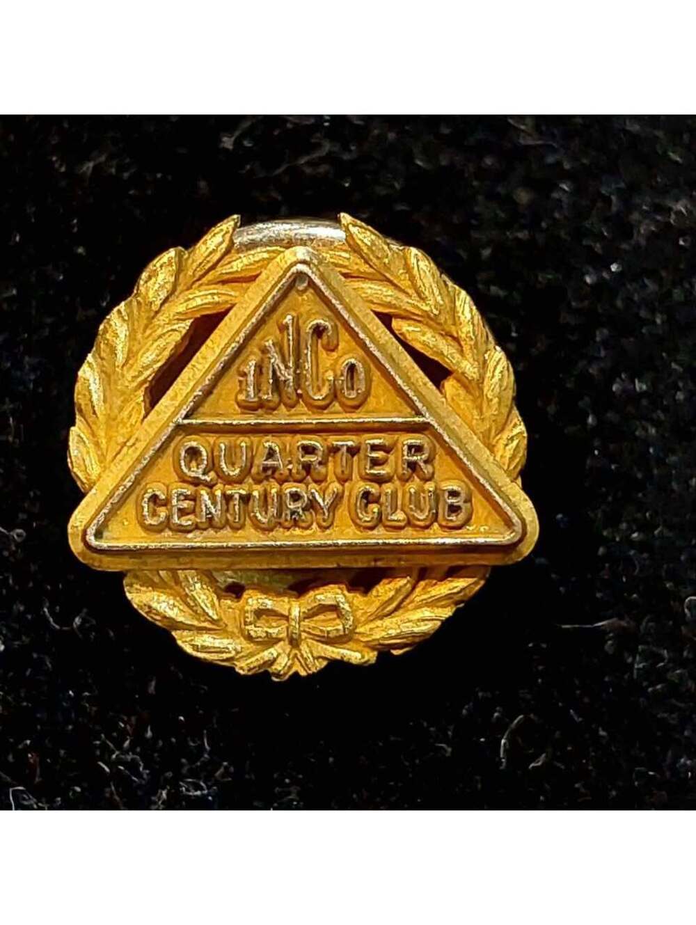 Birks vintage Inco mining Canada quarter century club 10k yellow gold